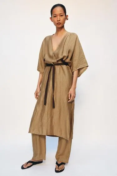 Туника из смесового льна — коллекция Zara «Zw»