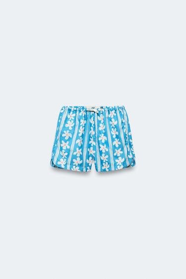 Zara Плавки лимитированная коллекция с цветочным принтом 2-14 лет