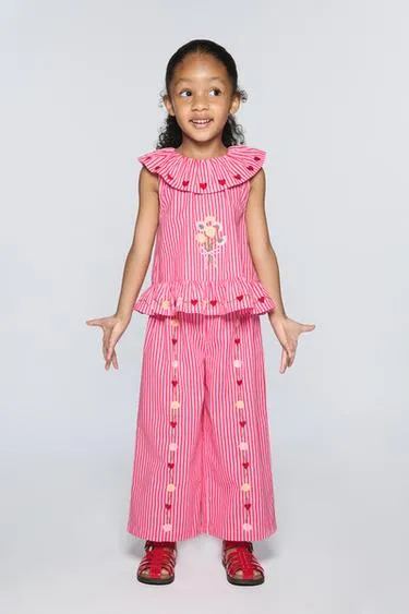 Топ в полоску с вышивкой Sissel Edelbo X Zara Kids- Заказать в России