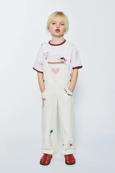 Длинный комбинезон из твила с вышивкой Sissel Edelbo X Zara Kids- Заказать в России