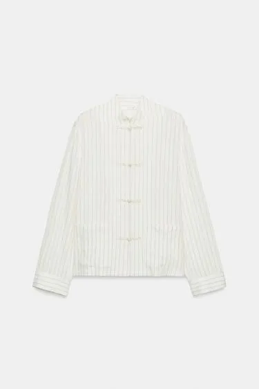 Рубашка в полоску с навесными петлями коллекция Zara «Zw»- Заказать в России