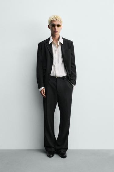 Zara Костюмные брюки  из вискозы и льна