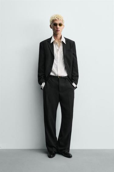 Zara Блейзер из вискозы и льна свободного кроя