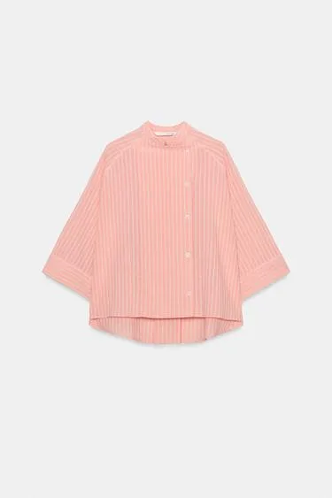 Рубашка в полоску асимметричного кроя коллекция Zara «Zw»- Заказать в России