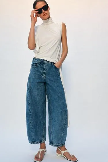 Джинсы коллекция Zara «Zw» Ankle баллон со средней посадкой- Заказать в России