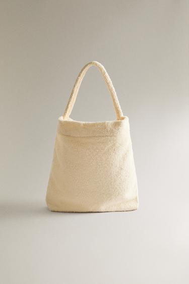 Zara Маленькая тканевая пляжная косметичка из махрового полотна купить с доставкой.