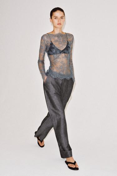 Zara Кружевной топ — коллекция ZARA «ZW»