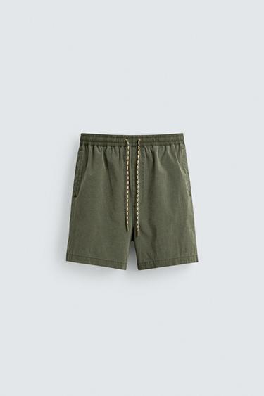 Zara Длинные плавки с эффектом потертости
