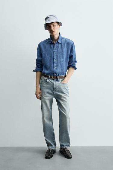 Zara Джинсы прямого кроя длиной до щиколотки