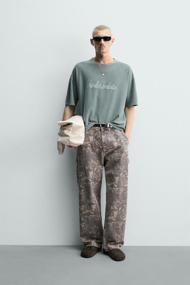 Zara Футболка оверсайз с надписью