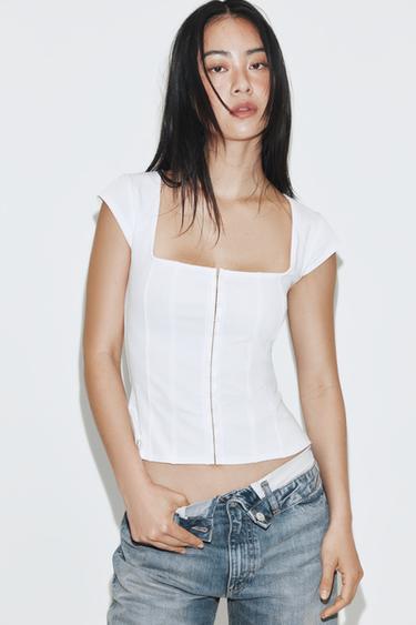 Zara Эластичный топ-корсет