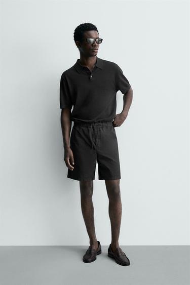 Zara Шорты стандартной посадки с эффектом потертости