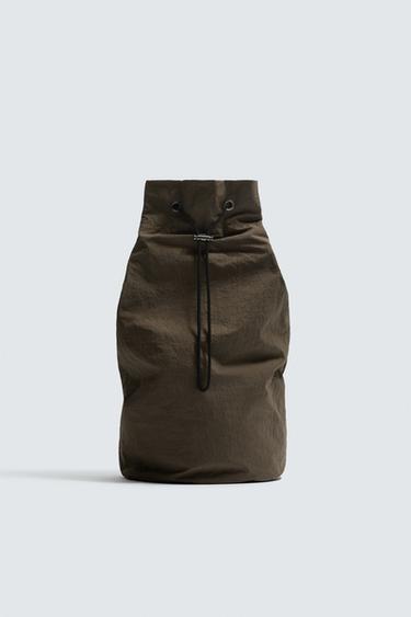 Zara Сумка-мешок из техно ткани