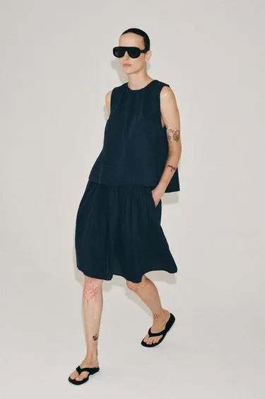 Топ из льна — коллекция Zara «Zw»- Заказать в России