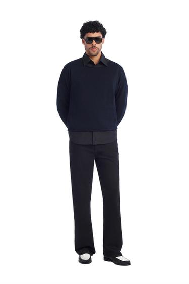 Zara Свитер укороченные FIT изо льна и шерсти