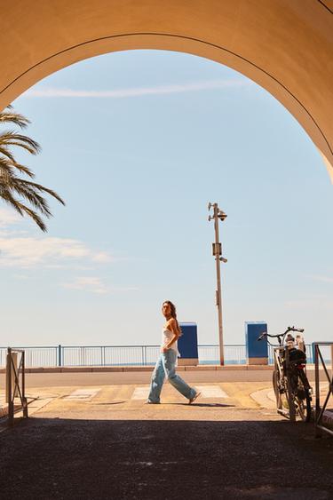 Zara Кружевной топ с острыми краями купить с доставкой.