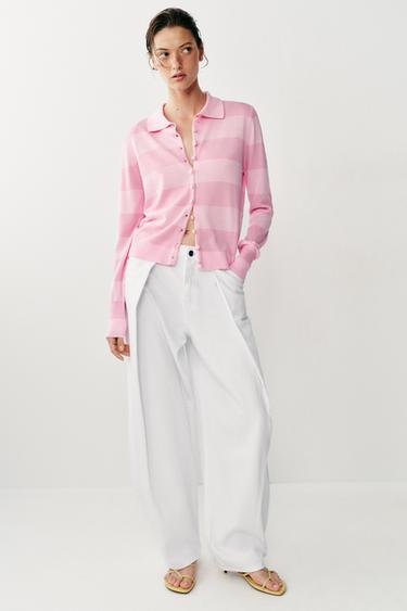 Zara Кардиган поло в полоску