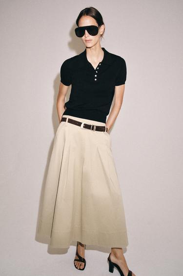 Zara Трикотажное поло с короткими рукавами