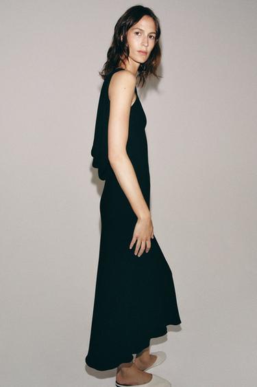Zara Платье миди со сборками — коллекция ZARA «ZW»