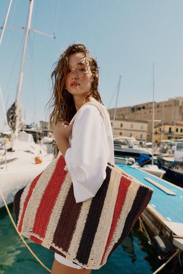 Zara Плетеная сумка с узором