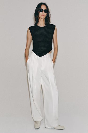 Zara Трикотажный топ асимметричного кроя