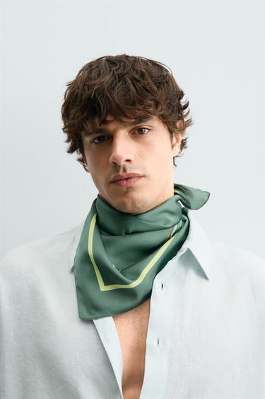 Zara Легкая бандана с геометрическим принтом