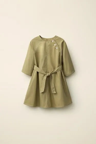 Платье из поплина с поясом created by caramel london x zara