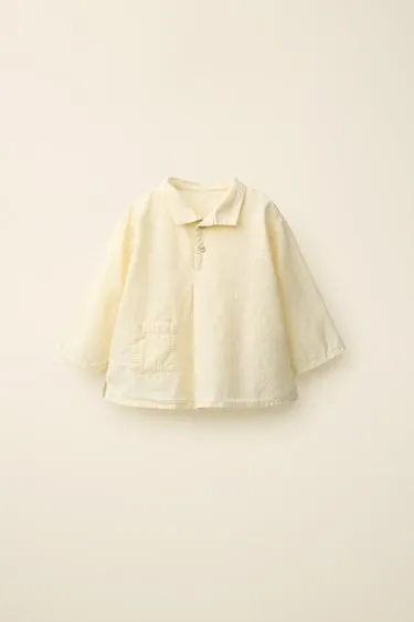 Рубашка из трикотажа slub с длинными рукавами, коллекция caramel london x zara