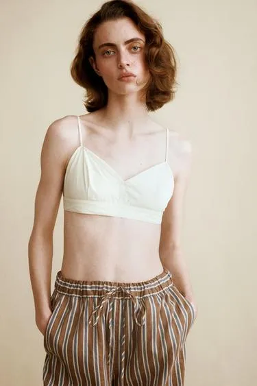 Топ poplin созданный caramel london x zara