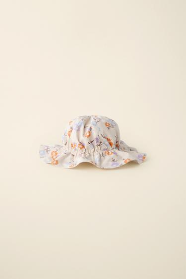 Zara Цветная хлопковая шляпа с цветочным принтом созданная CARAMEL LONDON X ZARA