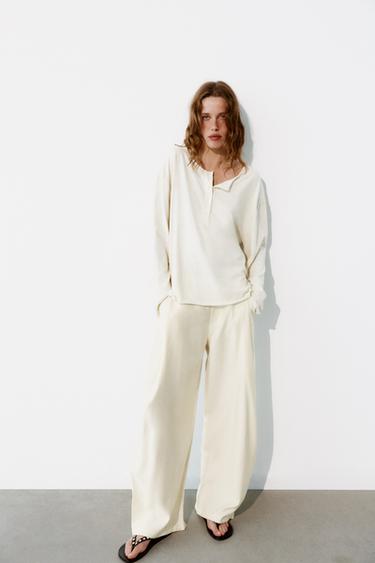 Zara Струящиеся брюки со складками