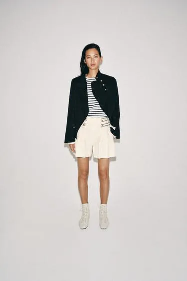 Шорты со складками — коллекция Zara «Zw»- Заказать в России