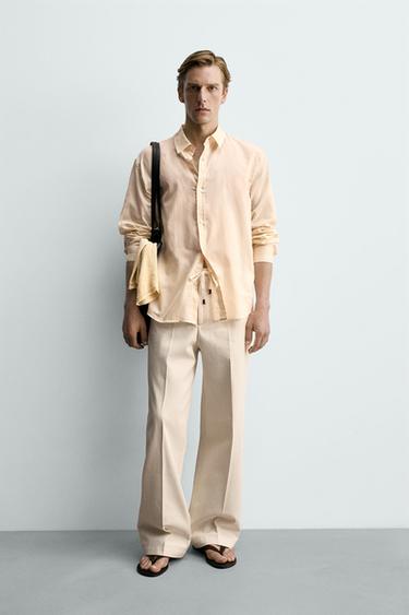 Zara Брюки прямого кроя в елочку