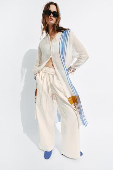 Zara Брюки из поплина — коллекция ZARA «ZW» купить с доставкой.