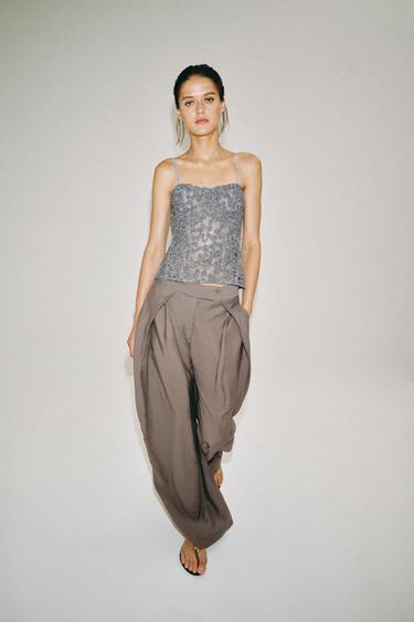 Zara Блестящий топ — коллекция ZARA «ZW»