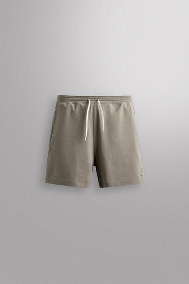 Zara Тренировочные шорты из хлопкового микса 9 