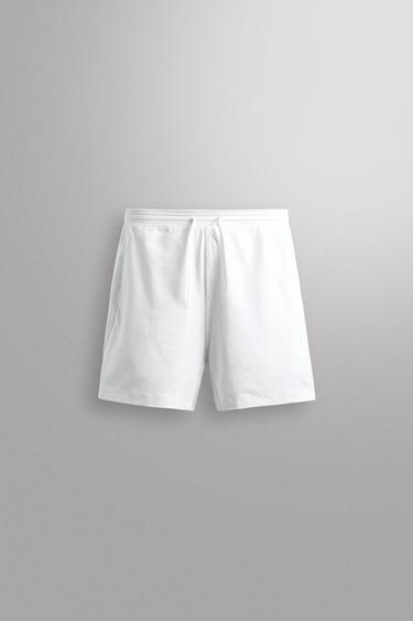 Zara Тренировочные шорты из хлопкового микса длиной 9 