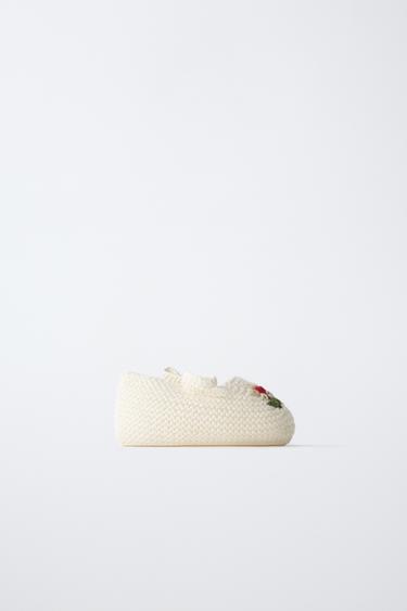 Zara Ботильоны с цветочной вышивкой