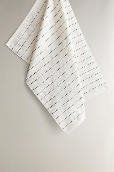 Zara Хлопковое вафельное полотенце для чая