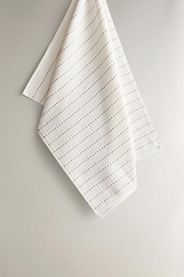 Zara Хлопковое вафельное полотенце для посуды