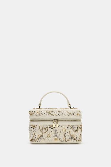 Zara Жесткая блестящая сумка
