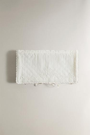 Zara Хлопковая сумка для белья с вышивкой купить с доставкой.