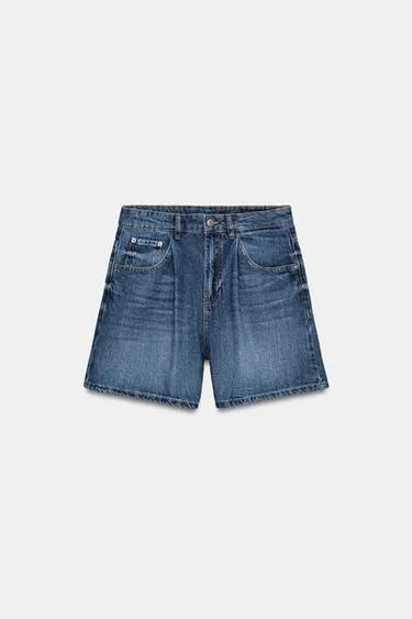 Денимовые шорты с высокой посадкой — коллекция Zara «Zw»