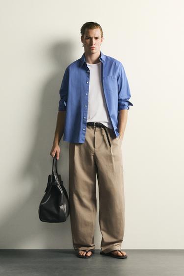 Zara Брюки RELAXED FIT со складками