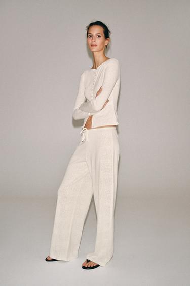 Zara Футболка в стиле рустик на пуговицах
