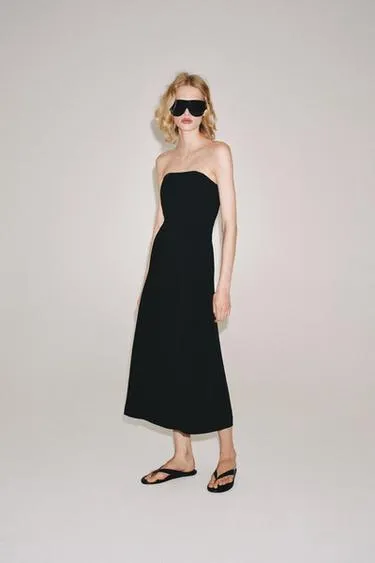 Платье без бретелей — коллекция Zara «Zw»- Заказать в России