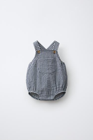 Zara Комбинезон в клетку виши купить с доставкой.