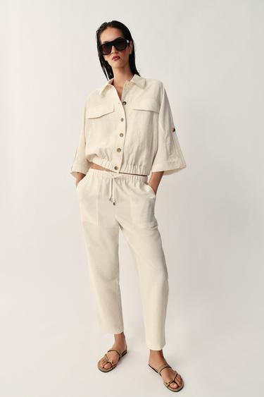 Zara Блуза сафари с подворачивающимися рукавами купить с доставкой.