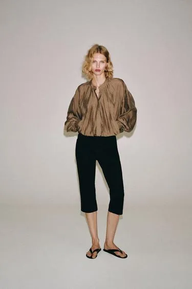 Струящаяся рубашка коллекция Zara «Zw»- Заказать в России