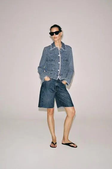 Джинсовые шорты со средней посадкой — коллекция Zara «Zw»